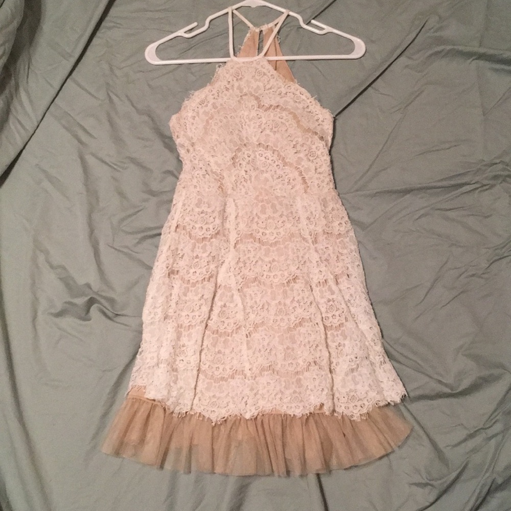 White flared dress
